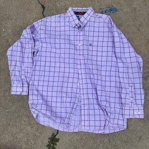 Wrangler Long Sleeve Button Up Shirt Cowboy Cut Collection Plaid XXL‎